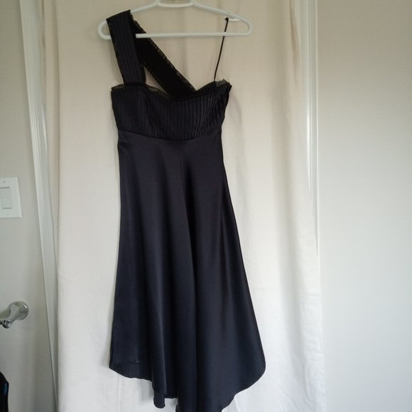 Emporio Armani Asymmetrical 100% Silk Satin Dress - Picture 1 of 4